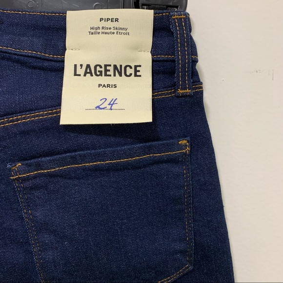 L’AGENCE High Rise Piper Button Skinny Jeans, Size 24, NWT - Picture 10 of 13